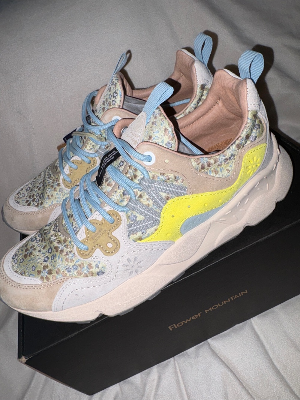 NWT Flower Mountain Yamano 3 Sneaker in Cream Yellow - Picture 11 of 15